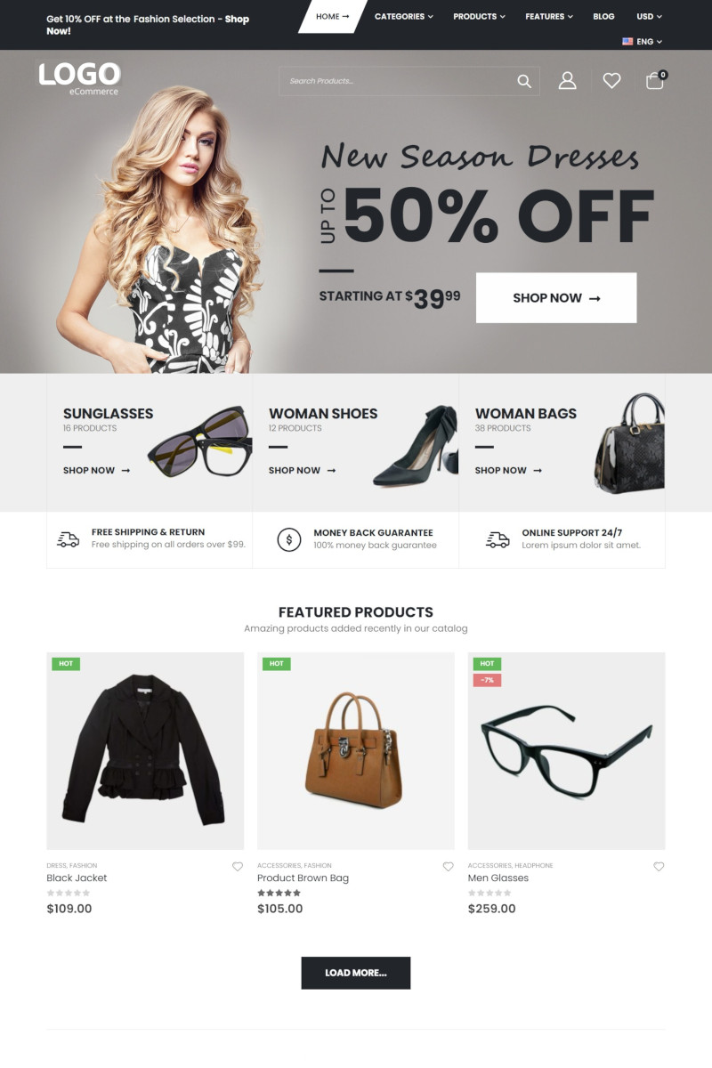 เว็บสำเร็จรูป สำหรับร้านออนไลน์ Ecommerce Theme ขายสินค้าออนไลน์ ขายของออนไลน์