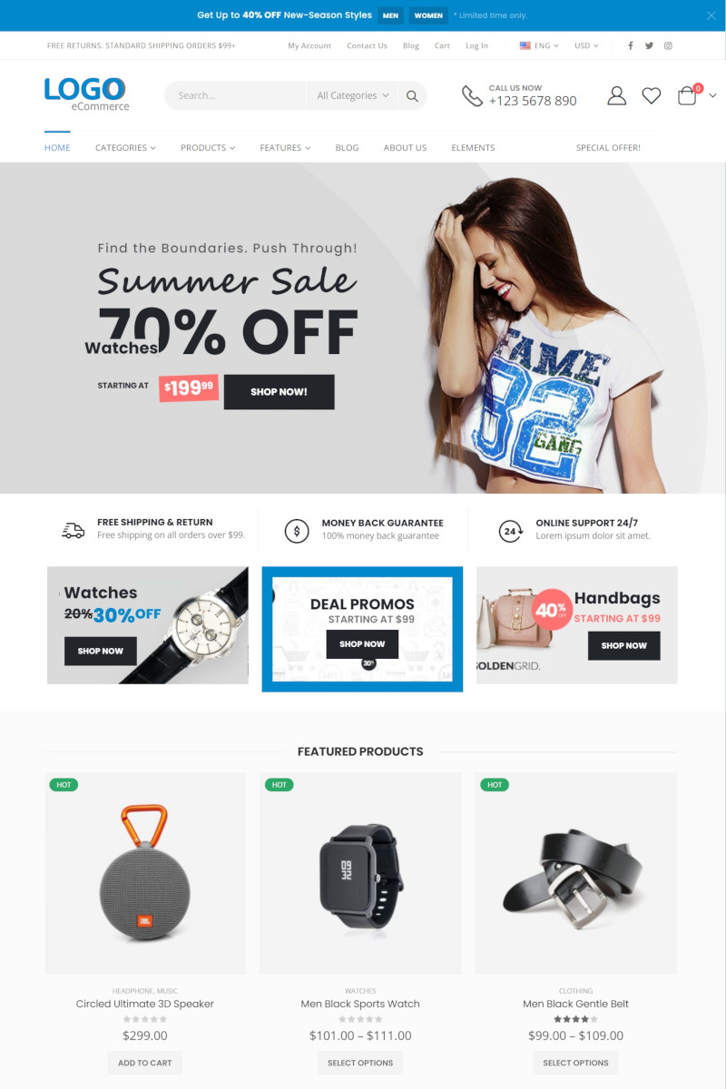 เว็บสำเร็จรูป สำหรับร้านออนไลน์ Ecommerce Theme ขายสินค้าออนไลน์ ขายของออนไลน์