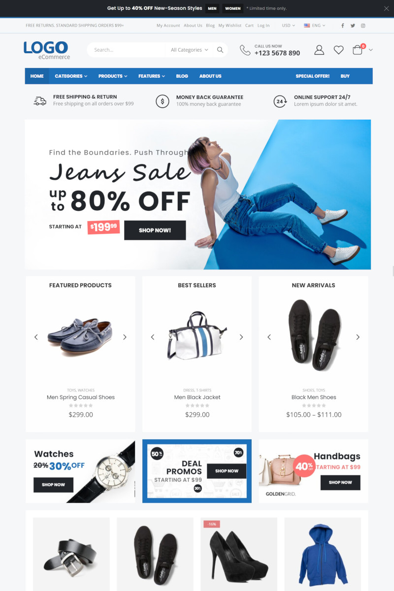 เว็บสำเร็จรูป - ecommerce Theme ร้านออนไลน์ ขายสินค้าออนไลน์