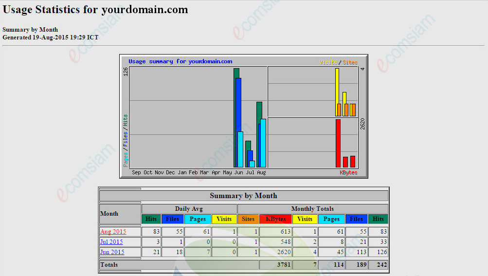 เว็บไซต์สำเร็จรูป NineNIC - ช่วยให้คุณจัดเก็บข้อมูลสถิติของเว็บไซต์  web statistics